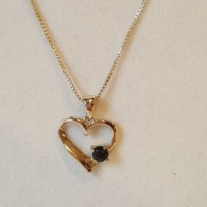Sterling Heart on 18" Box chain